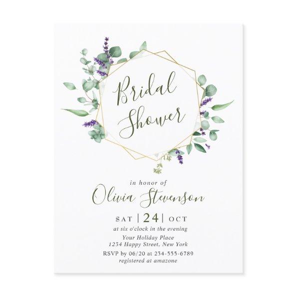 Modern Eucalyptus  Invitation