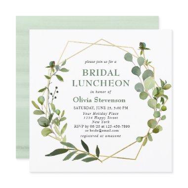 Modern Eucalyptus Geometric Frame BRIDAL LUNCHEON
