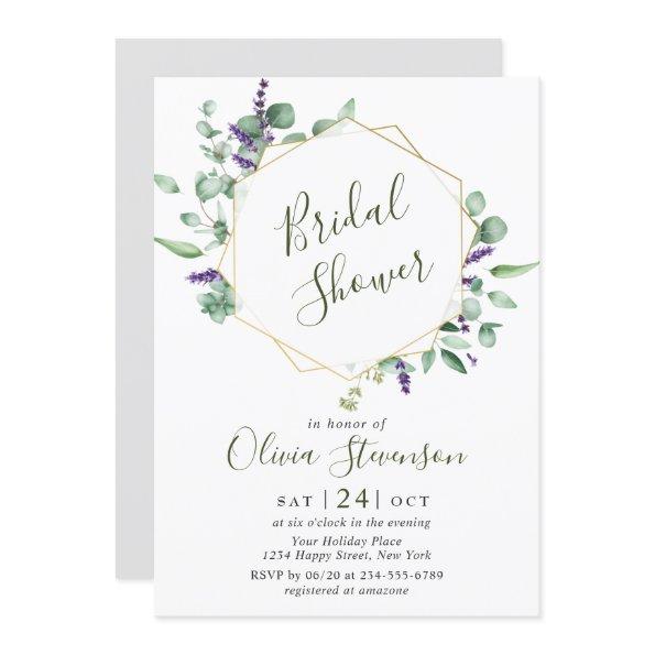 Modern Eucalyptus Geometric Frame