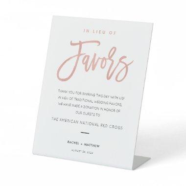 Modern Fairytale Rose Gold In Lieu Of Favors Sign