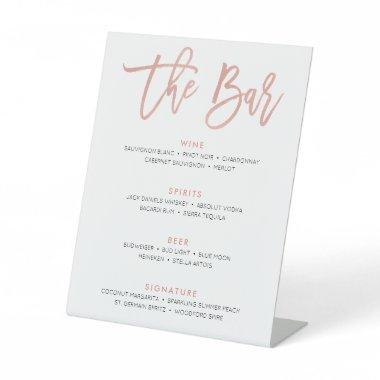 Modern Fairytale Wedding The Bar Menu Sign Drinks