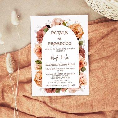 Modern Fall Floral Petals Prosecco