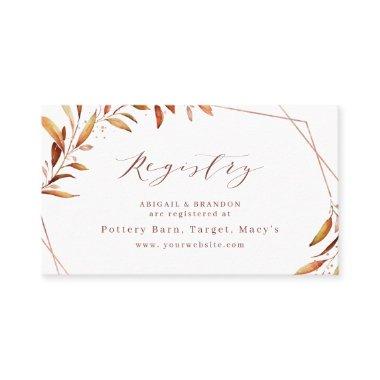 Modern Fall Greenery Rustic bridal Registry