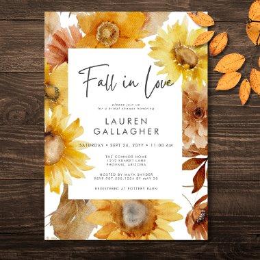 Modern Fall In Love Sunflower Floral