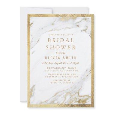 Modern faux gilded gold marble