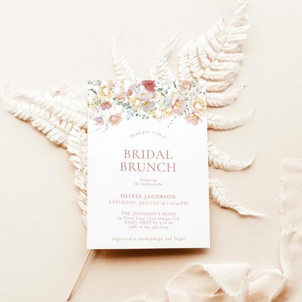 Modern Floral Bridal Brunch | Boho Bridal Shower Invitations