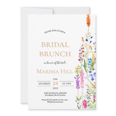 Modern Floral Bridal Shower Brunch Invitations