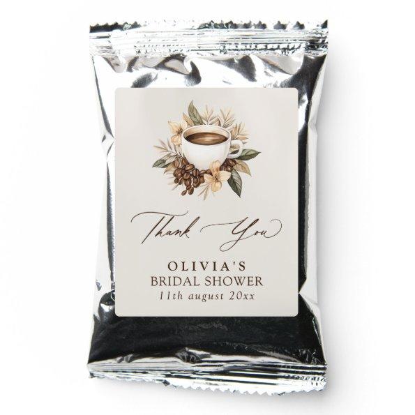Modern Floral Coffee Thank You  Coffee Drink Mix