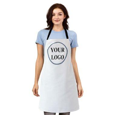 Modern Floral Elegant Personalized Logo Baking Apron