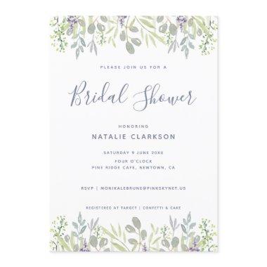 Modern floral greenery bridal shower Invitations