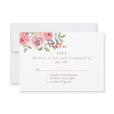 Modern Floral Response Invitations