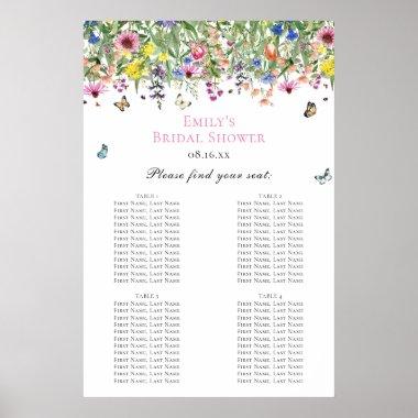 Modern Floral Seating Chart