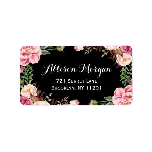 Modern Floral Wrapping Classy and Romantic Label