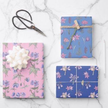 Modern Flowers Floral Thank You Guest Gifts Wrapping Paper Sheets