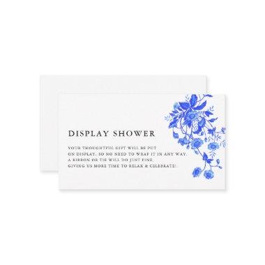 Modern French Toile Blue Floral Display Shower Enclosure