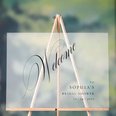 Modern Frosted  Welcome Acrylic Sign