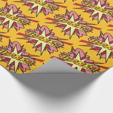 Modern Fun Typographic THANKS Thank You Wrapping Paper