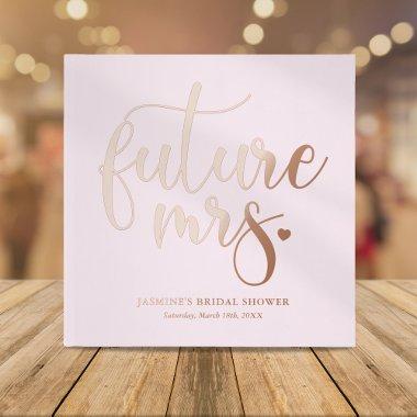 Modern Future Mrs  Foil Guest Book