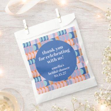 Modern Geometric Blue Custom  Thank Favor Bag