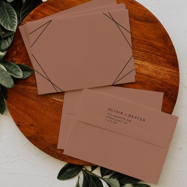 Modern Geometric | Copper Wedding Invitations Envelope