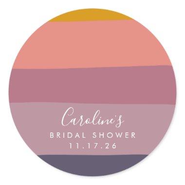 Modern Geometric Dusty Lilac Custom  Classic Round Sticker