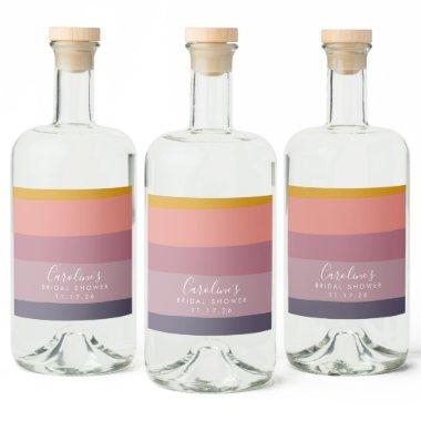 Modern Geometric Dusty Lilac Custom  Liquor Bottle Label