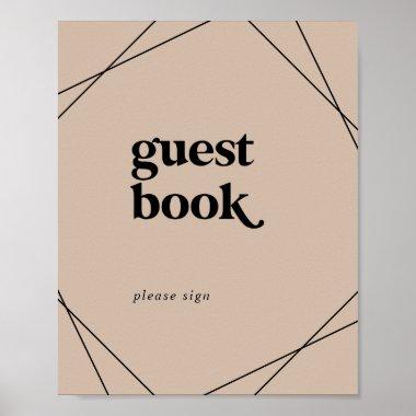 Modern Geometric | Orange Guest Book Sign