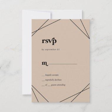 Modern Geometric | Orange Simple RSVP Card