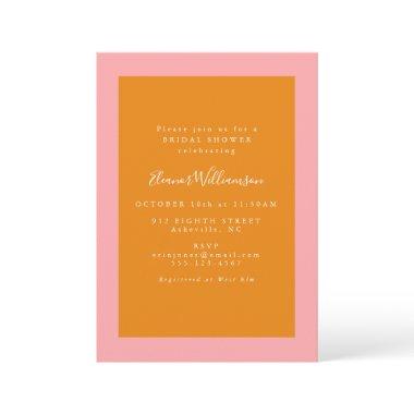 Modern Geometric Pink and Orange
