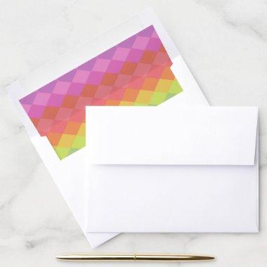 Modern Geometric Rainbow Shapes Bridal Shower Envelope Liner