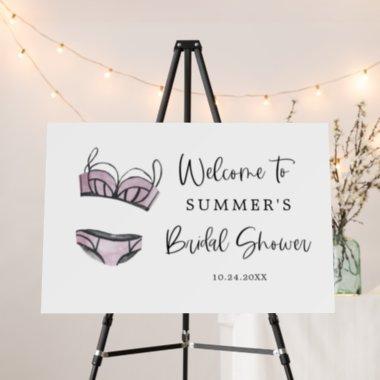 Modern Girls Lingerie Bridal Shower Welcome Sign