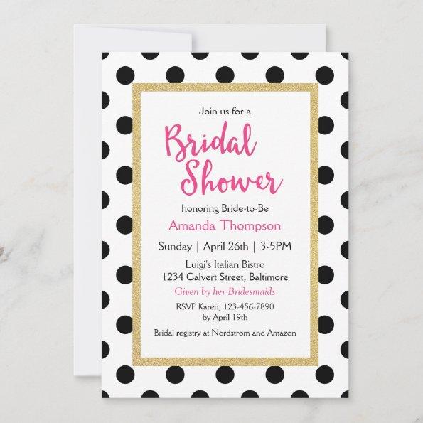 Modern Girly Chic Bridal Shower Invitations