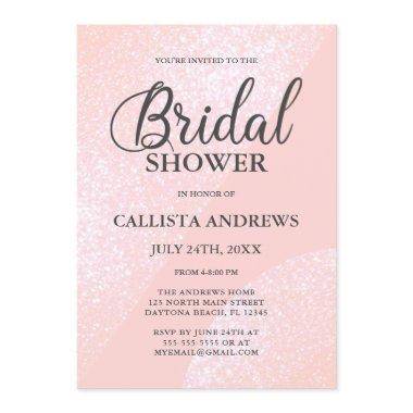 Modern Girly Pink Glitter Geometric