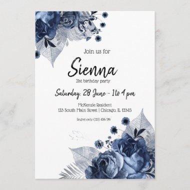 Modern Glam Chic Flowers for all occasions Invitations