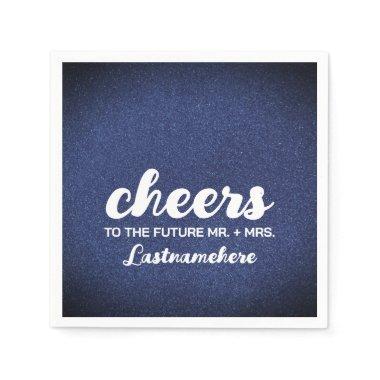 Modern Glitter Glam Sparkle Future Mrs. Cheers Napkins