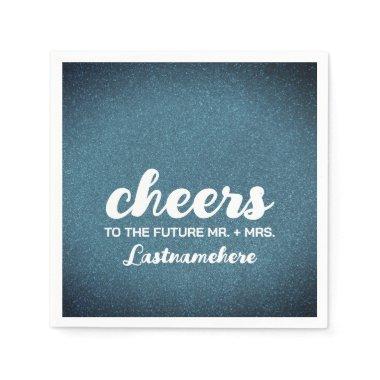 Modern Glitter Glam Sparkle Future Mrs. Cheers Napkins