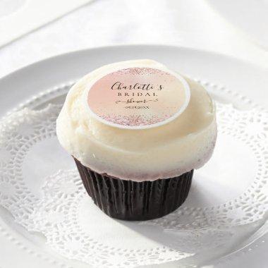Modern Glitter Gold-Rosegold (Imitate) Edible Frosting Rounds