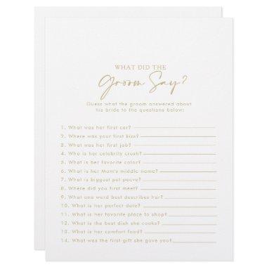 Modern Gold  What did the Groom Say