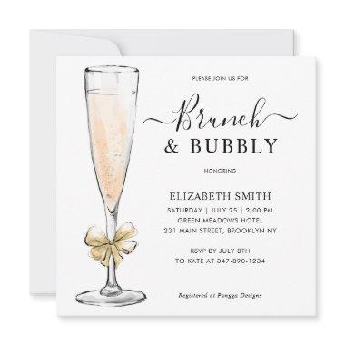 Modern Gold Brunch and Bubbly Glass