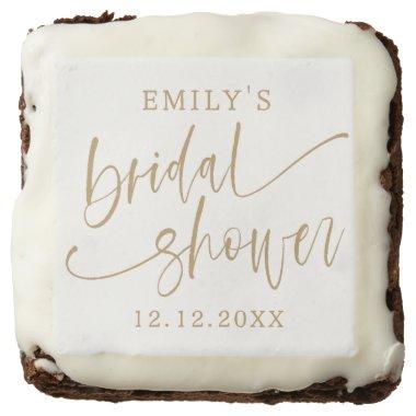 Modern Gold Calligraphy  Favor Brownie