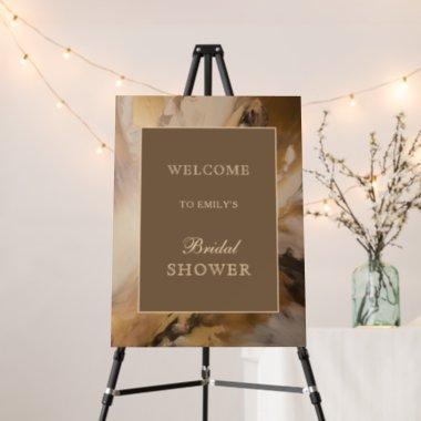Modern Gold Chocolate Artistic Bridal Shower Foam Board