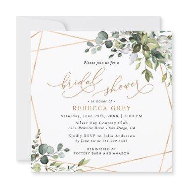 Modern Gold Geometric Greenery