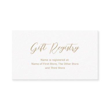 Modern Gold Gift Registry Simple Baby Shower Enclosure