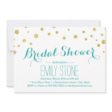 Modern Gold Glitter Confetti Dots