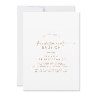 Modern Gold Script Bridesmaids Brunch