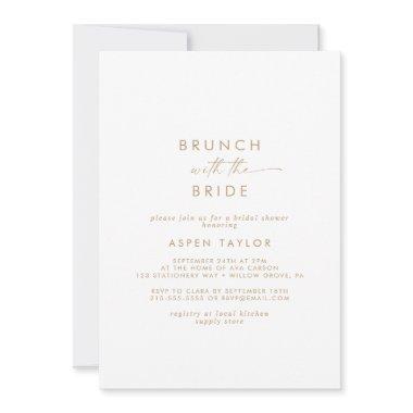 Modern Gold Script Brunch with the Bride Shower