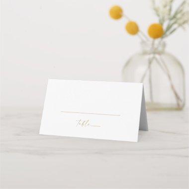 Modern Gold Script Folded Wedding Place