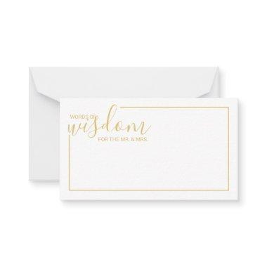 Modern Gold Script Wedding Advice and Wishes
