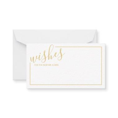 Modern Gold Script Wedding Advice and Wishes Invitations