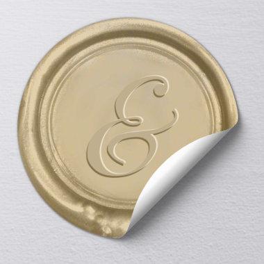 Modern Gold Wedding Ampersand Wax Seal